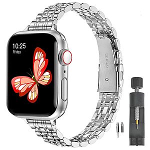 Pugo Top Slim Band Compatible with Apple Watch Bands for Women 42/44/45/46/49mm $9.99