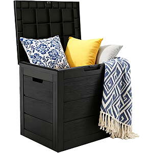 35-Gallon Waterproof Resin Lockable Deck Box $21.99 + Free S&H w/ Walmart+ or $35+