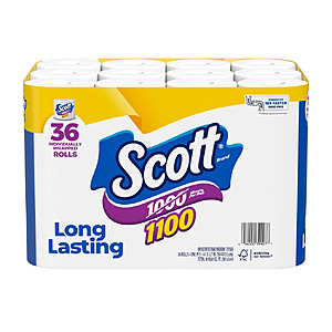 Costco In-Warehouse (ends 10/18): Scott 1-Ply Toilet Paper 36 rolls (1100 sheets each) for $21.49 (<$0.60 per roll)