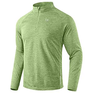G Gradual Men's Quarter Zip Pullover Running Athletic Shirts Long Sleeve $13.91