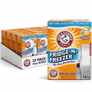 12-Pack 14-Oz Arm and Hammer Baking Soda Fridge-n-Freezer Odor Absorber $8.40 w/ S&S + Free Shipping w/ Prime or on orders over $35