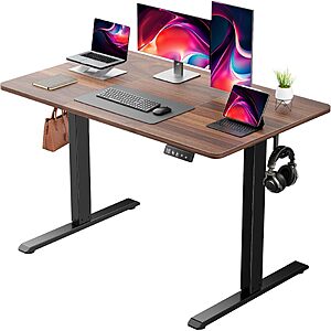 Standing Computer Gaming Office Desk - 48 x 24 Inches Adjustable Stand-Up Electric Height Rising w/ Memory Presets $99.99