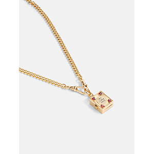 Free Assembly Women's Goldtone Book Pendant Necklace with Cubic Zirconia, 16" + 3" Extender - $5.26