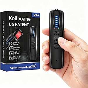 Prime: AI 7-in-1 Hidden Camera Detector, 4 Mode Anti-Spy RF & Bug Detector $16.31 + Free Shipping