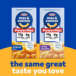 Walmart: NEW Kraft POWERMAC Protein and Fiber Mac-Cheese $2.58, get $1 IBOTTA rebate Limit 5.(original or White cheddar)