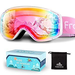 Amazon - Freela Kids Ski Goggles Snowboard Snow Anti Fog Youth Toddler for 3-14 - $11.99