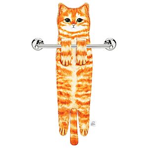 Funny Cat Hanging Hand Towel for Kitchen & Bathroom (Various Colors) $9.99 + Free Shipping w/ Prime or on $35+