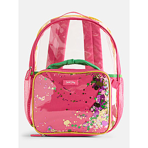 Packed Party Girls Confetti Clear Backpack & Lunch Box Set $7.49 + Free Shipping w/ Walmart+ or on $35+