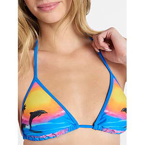No Boundaries Blue Dolphin Triangle Bikini Swim Top, Women's Sizes XS-L - $2.43