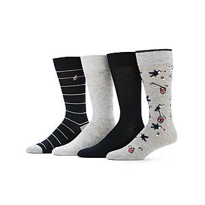 Ben Hogan Men's Toucan Golf Drink Novelty Socks, 4-Pack, Sizes 7-12 $3.87
