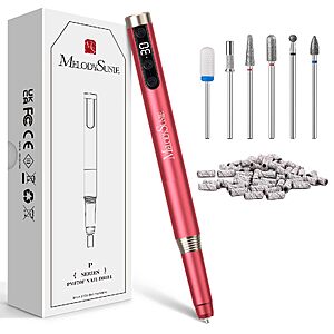 MelodySusie 30K RPM Pen-Shaped Cordless Nail Drill $10 + Free S/H