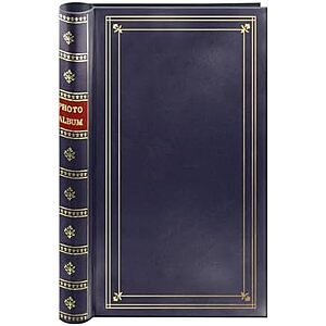 [NEW] $9.56 | Spiral Bound Photo Album 300 Bi-Directional Memo Pockets Hold 4x6 Photos, Navy Blue at Amazon