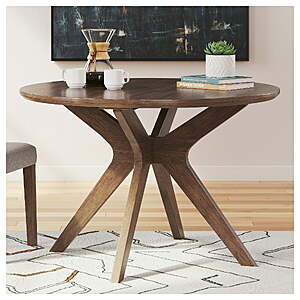 $184, FS, 45in x 45in Signature Design by Ashley Contemporary Lyncott Dining Table Brown, Walmart