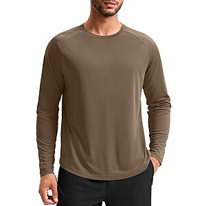 Amazon – Soothfeel Men's Workout Shirts Long Sleeve Athletic Running Tops Quick Dry - $9.99 w/ Code
