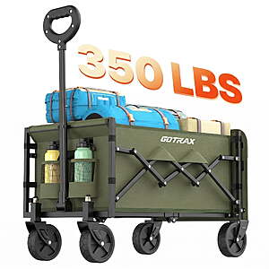 GOTRAX Collapsible Folding Wagon Cart, 350lb $36