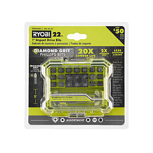 $4.99, FS, Blemished, RYOBI 22 PC. 1" Diamond Grit Impact Drive Bit Set, 12pc 2", $5.99,  Direct Tools Outlet