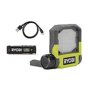 $17.99, FS, Blemished, RYOBI USB Lithium LED Flip Light Kit, Direct Tools Outlet