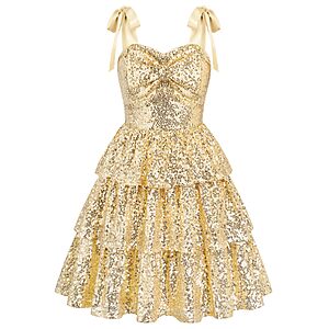 Amazon – Girls Sequin Dress Formal Kids Party Fancy Gown Bow Dresses for 6-14 Years - $17.99–$21.59 w/ Code