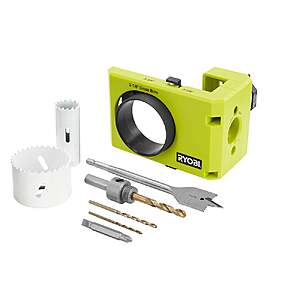 $7.99, FS, Blemished, RYOBI Wood/Metal Door Lock Installation Set, Direct Tools Outlet