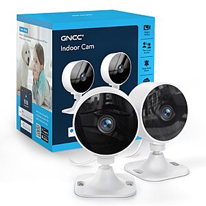 Amazon – GNCC 2.4GHz Indoor Security Camera for Home, 1080P Baby & Pet Cam, 2-Pack - $18.89