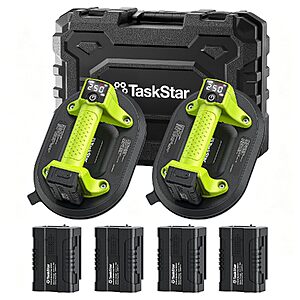 [Prime] 2-Count TaskStar 10" Electric Vacuum Suction Cup Lifters w/ 550-Lb Capacity, LCD Displays & 4 Batteries $43.99 + Free Shipping