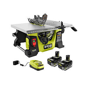 $209.99, FS, Blemished, RYOBI 18V ONE+ HP Brushless 8-1/4" Table Saw Kit, Direct Tools Outlet