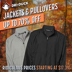 Dri Duck Deals: Jackets & Pullovers Up to 70% Off! + Free Shipping $25+