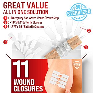 Emergency Wound Closure Strips $3.59 @ Amazon +SS