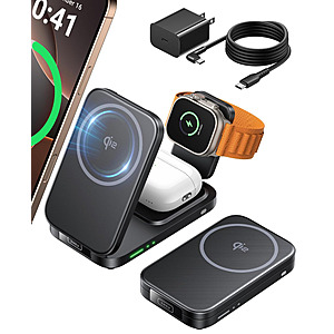 15W INIU SnapGo 3-in-1 Qi2 MagSafe Foldable Wireless Charging Station $15.29 + Free Shipping w/ Prime or orders $35+