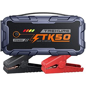 TREKURE Car Battery Jump Starter 8000A 26800mAh, Portable Car Jump Starter for All Gas and 12L Diesel Engines, Power Bank & Battery Jumper $39.59
