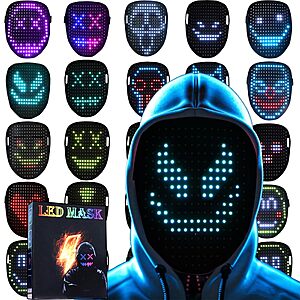 JDBMAOYE LED Light Up Mask with Gesture Sensing,Perfect Gifts for Teen Boys $15.99