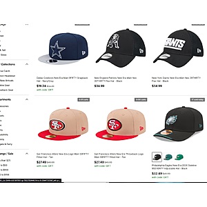 50% off Fanatics including New Era Hats $21.99