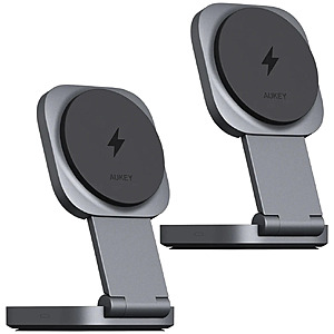 2-Pk Aukey Magfusion 15W Qi2 2-in-1 Foldable Charger $24.99 + Free S&H