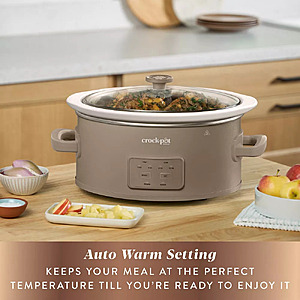 $39 Crock-Pot 6qt Programmable Slow Cooker Chai Cream $39.99