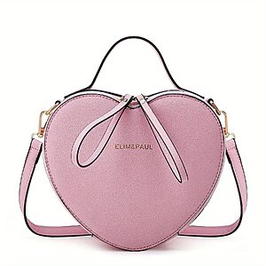 Prime Members: Makes Heart-Shaped Vegan Leather Women's Crossbody Bag (Pink) $9.34 + Free Shipping
