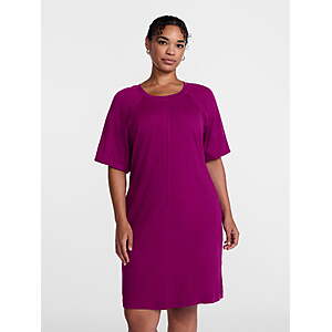 Scenario Women's and Women's Plus Mini Dress with Short Raglan Sleeves $5.16+