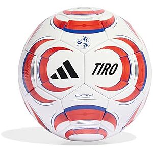 $19.64* | adidas 2026 Tiro Competition Soccer Ball (Size 4, White/Black/Lucid Red) at Amazon