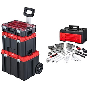 CRAFTSMAN VERSASTACK Rolling Tool Box w/ VERSASTACK 242-Piece Standard (SAE) and Metric Mechanics Tool Set $198