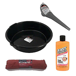 Advance Auto Parts Oil Change Accessory Bundle: Drain Pan, Funnel, Shop Towels & Hand Cleaner $7 + Free Store Pickup