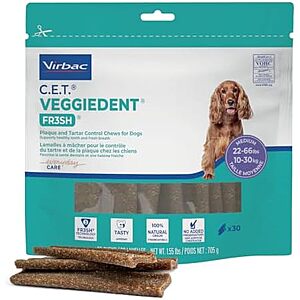 [SnS, AC] $18.69 | C.E.T. Veggiedent Fr3sh Plaque and Tartar Control Chews for Dogs, Medium at Amazon