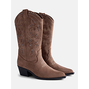No Boundaries Women's Studded Mid-Calf Cowboy Boots (Various Colors) $22.49 + Free Shipping w/ Walmart+ or on $35+