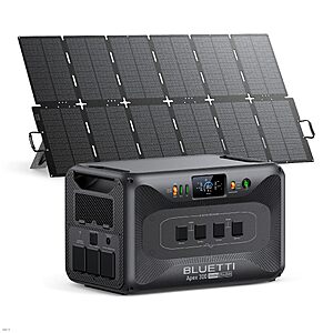 BLUETTI Apex 300 Solar Generator & 500W Solar Panel Included 2764.8Wh LFP | Portable Power Station with 6 3840W AC Outlets 7680W Surge $2499.99