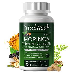 Moringa Capsules1000mg, 7-in-1 Superfood with Ashwagandha & Turmeric 8.03 AC $8.03