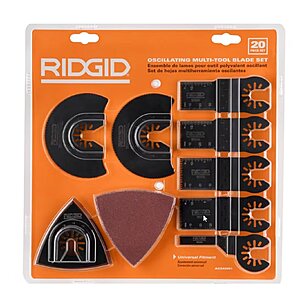 $23.99, FS, Blemished, RIDGID 20 PC. Multi-Tool Blade Set, Direct Tools Outlet
