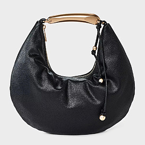 A New Day Metal Handle Crescent Saddle Handbag (Black/Green) $15 + Free Shipping
