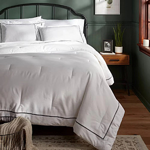 Threshold 3-Piece Embroidered Border Comforter and Sham Set (King/Queen, Various Colors) $19.75 & More + Free Shipping