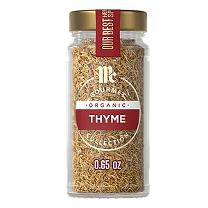 0.65-Oz McCormick Gourmet Organic Thyme $2.55 w/ S&S + Free Shipping w/ Prime or on $35+