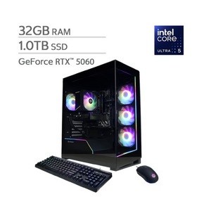 CyberPowerPC Gamer Xtreme Gaming Desktop Intel Core Ultra 5 225F RTX 5060 32GB DDR5 RAM 1TB SSD GXi2000CSTV4 $1148.09 + Free Shipping