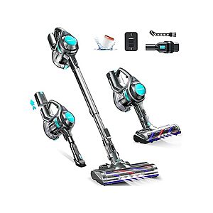 $49.99, FS Prime, QikCln Cordless Vacuum Cleaner, 8-in-1 Powerful Vacuum Cleaners for Home with 1.3L Large Capacity, 2 Modes & 30Mins Runtime, Rechargeable Stick Vacuum for Pet Hai