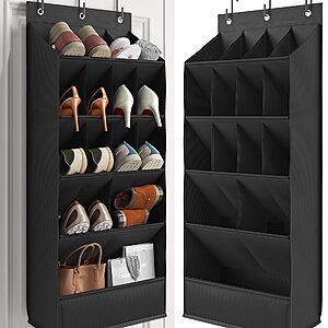 Mefirt Large Over the Door Shoe Organizer for Closet Fit 20 Pairs $11.99